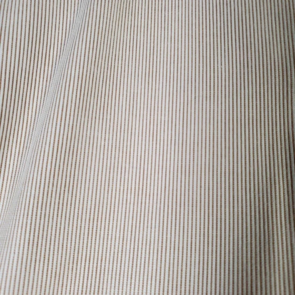 Alan Flusser Pants Mens 36x32 Ivory Pinstripe Cotton Twill Stretch Preppy Office